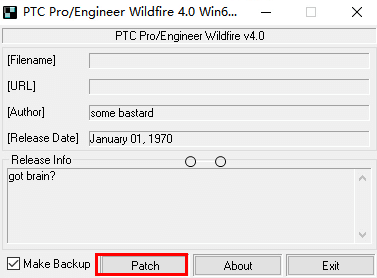 ptc pro engineer wildfire 4.0 generic patch exe
