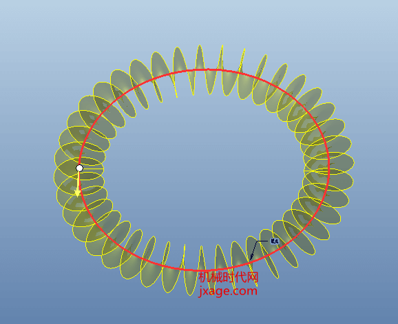 proe如何创建环形螺旋弹簧?