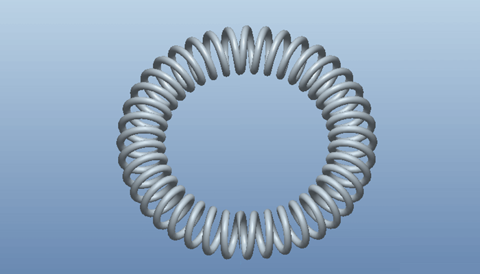 Proe三维建模（3）：环形螺旋弹簧
