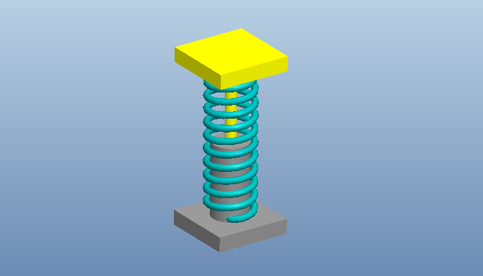 Proe压缩弹簧仿真