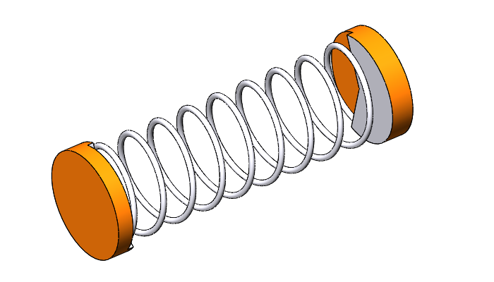 SolidWorks Simulation 有限元分析实例练习（5）：求解压缩弹簧刚度