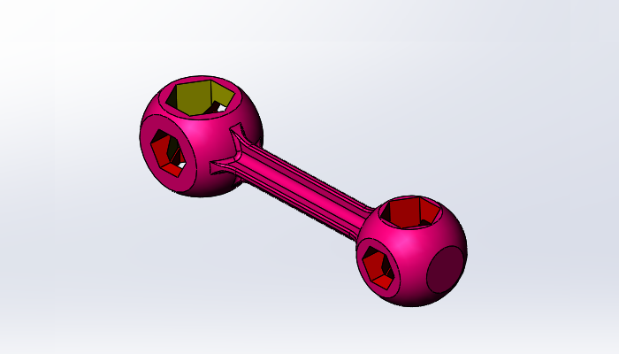 SolidWorks Simulation 有限元分析实例练习（6）：扳手受力分析