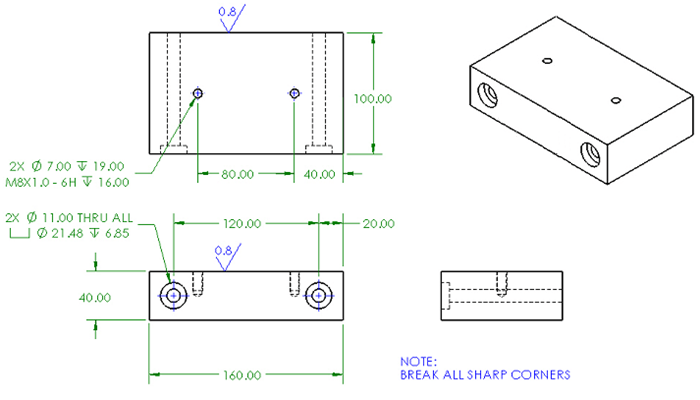 SolidWorks工程图如何使用图层将尺寸和注释显示不同的颜色和线型？