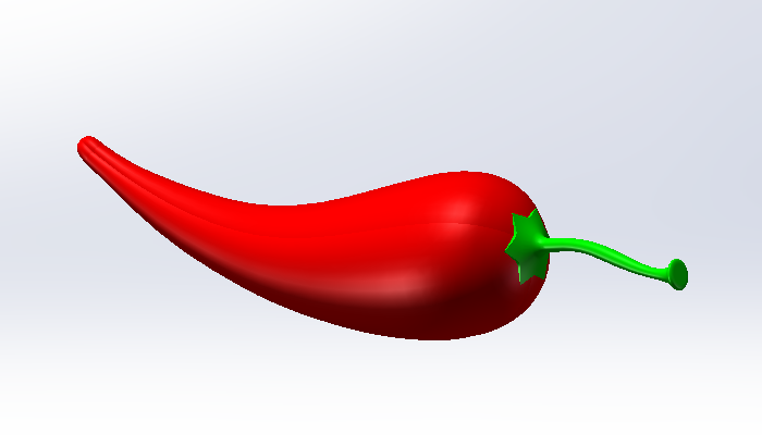 SolidWorks建模练习（37）：辣椒