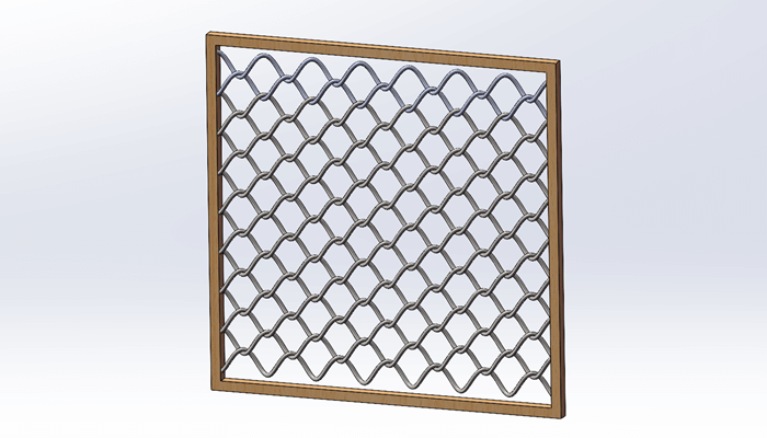 SolidWorks建模练习（118）：铁丝网